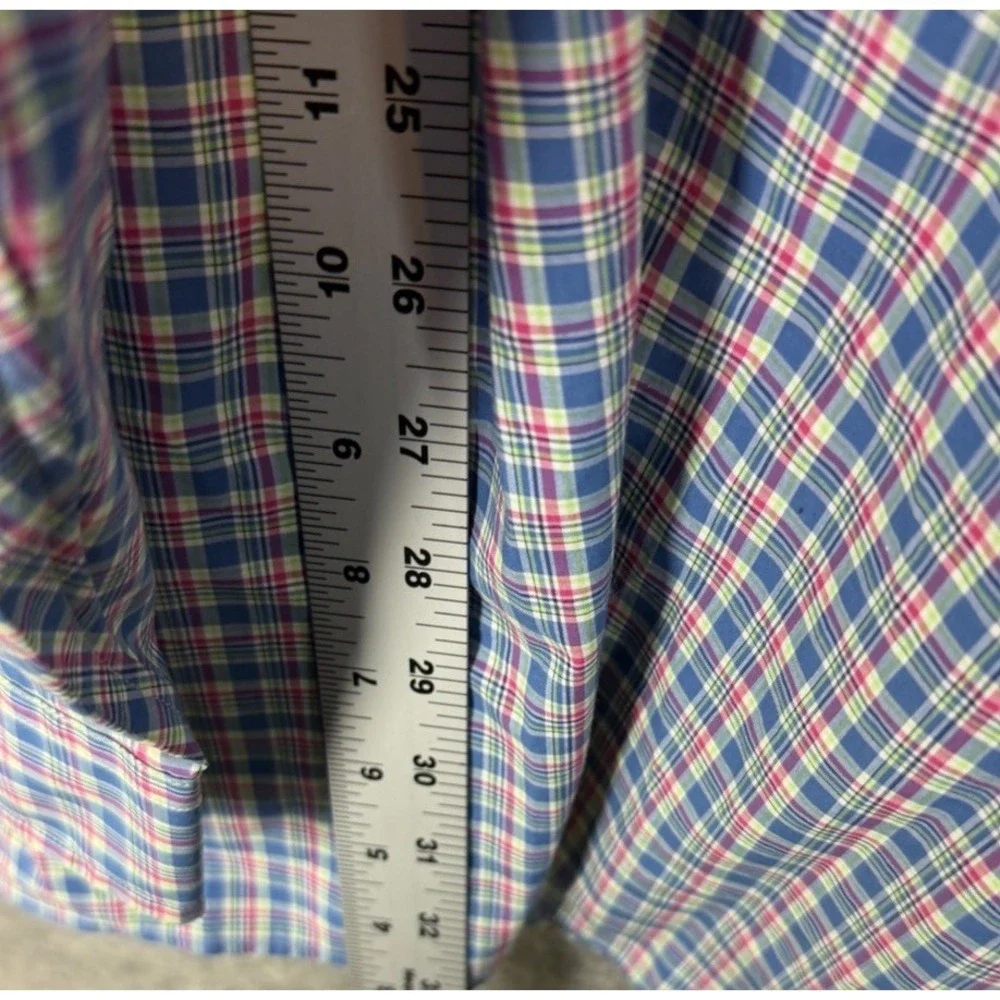 Polo Ralph Lauren Shirt Mens 3XB Big Plaid Long Sleeve Pink Blue Button Up Pony